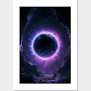 Black Hole Purple Cosmic Dark Galaxy Posters and Art